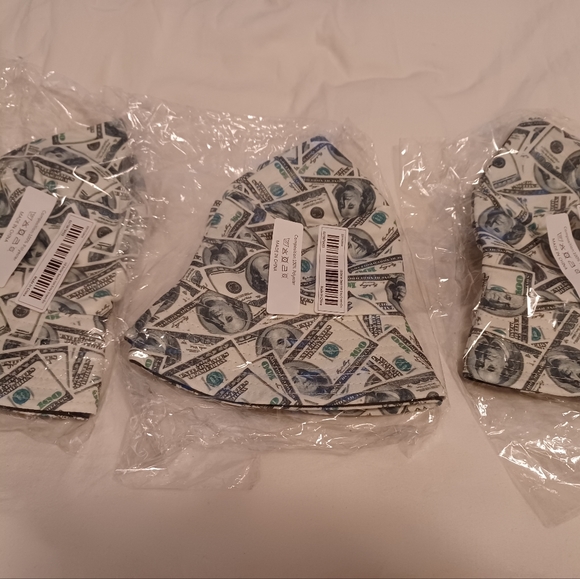 NWT Money pattern 💰 bucket hats for adult or teens - Picture 5 of 6